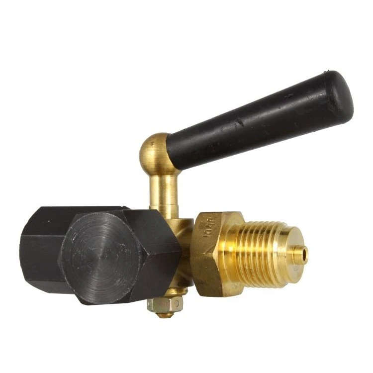 Brass Three Way Gauge Cock Valve With Steel Nut