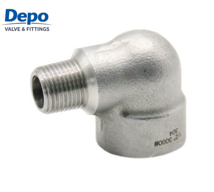 Coude de rue femelle/mâle haute pression 3000LB NPT coude de rue fileté technique forgé à 90 degrés
