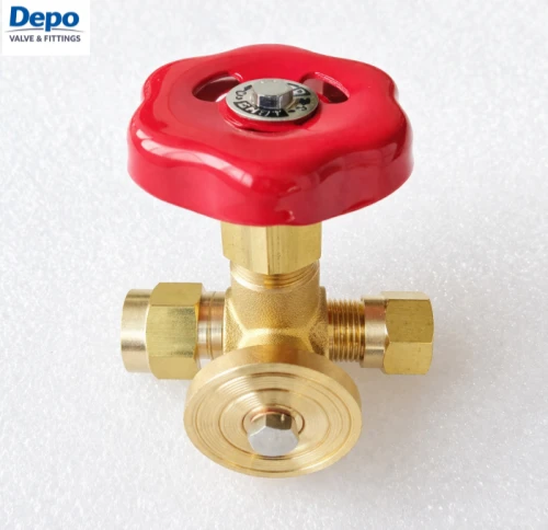 three way control gauge valve_
