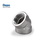 L'acier inoxydable à haute pression ASTM A105N a forgé les garnitures de tuyau NPT femelle coude fileté de 45 degrés