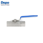 Robinet à bille à barre hexagonale femelle SS316 6000 PSI 1/4" pour le contrôle du fluide