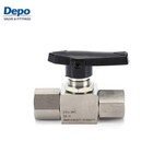 Robinet à bille d'instrument à filetage femelle haute pression en acier inoxydable 316